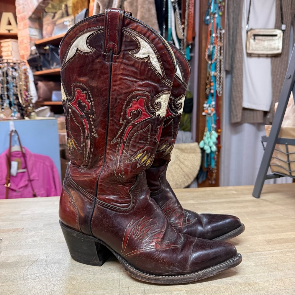 TEXAS BOOT COMPANY Vintage Men’s Cowboy Boots Sz 9